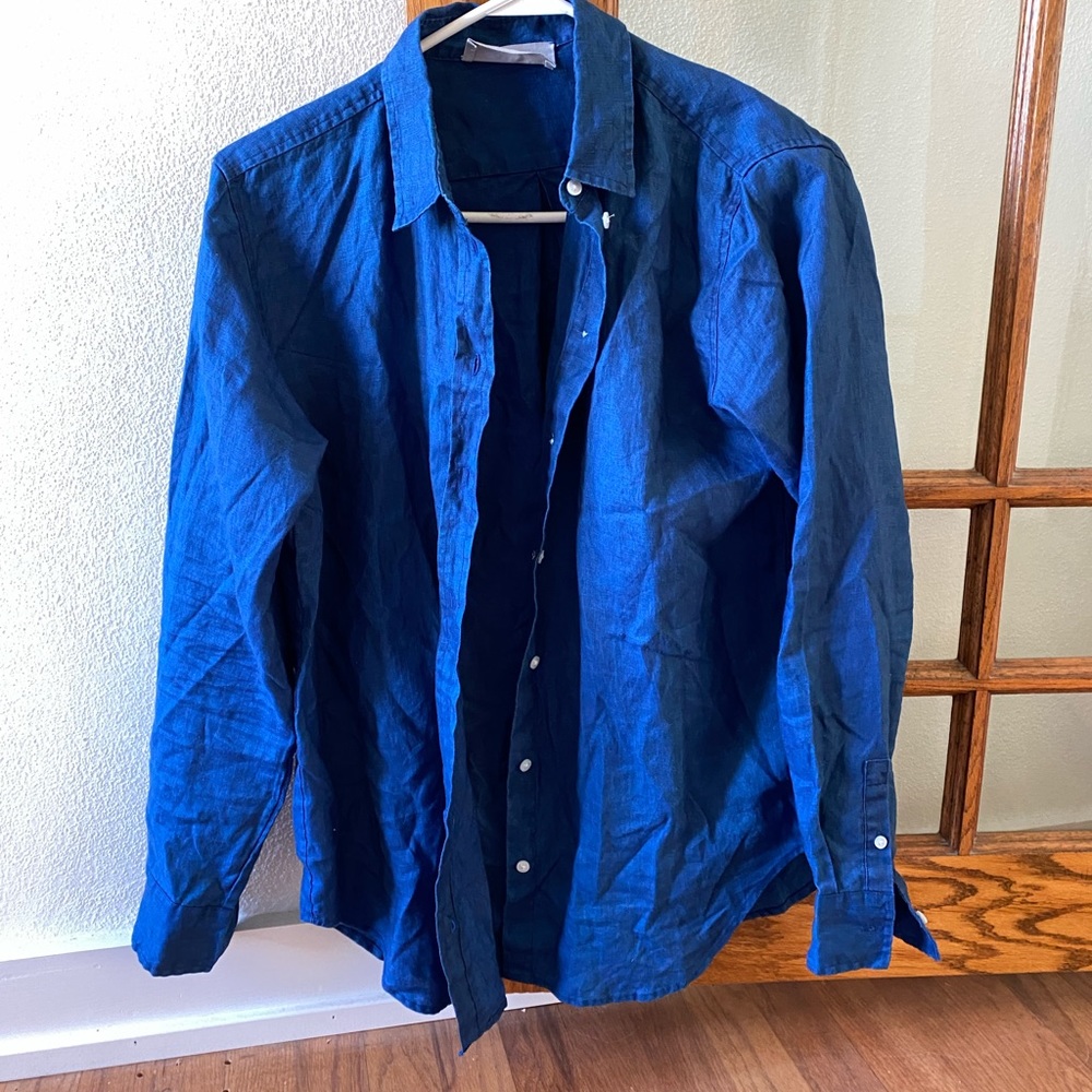 Everlane Linen Indigo Shirt